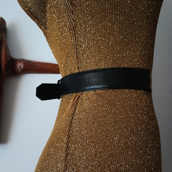 Reiss black  Leather Belt. - Picture 3 of 12